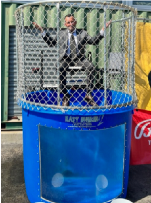 The dunk tank at our last ALS soak! 